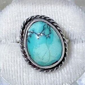 Sterling Silver Faux Turquoise Robin's Egg Ring
